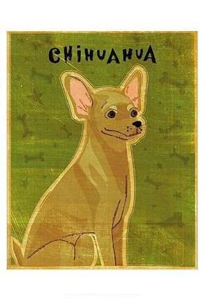 Framed Chihuahua (tan) Print