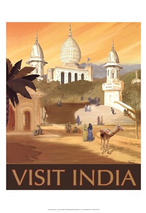 Framed Visit India Print