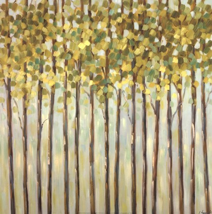 Framed Different Shades of Green Print