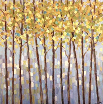 Framed Glistening Tree Tops Print