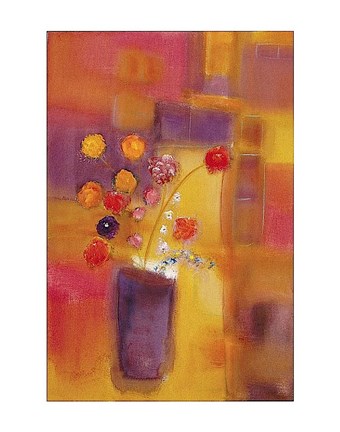 Framed Welcoming Flowers I Print