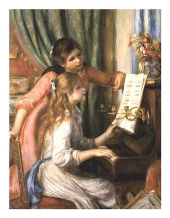 Two Young Girls at the Piano by Pierre-Auguste Renoir