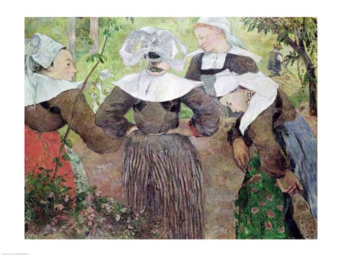 Framed Four Breton Women, 1886 Print