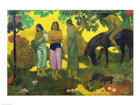 Framed Rupe Rupe (Fruit Gathering), 1899 Print