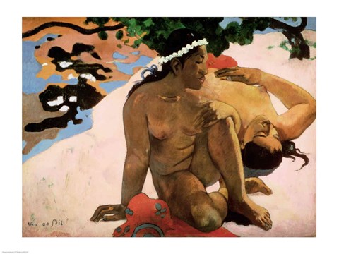 Framed Aha oe Feii  (Are You Jealous), 1892 Print