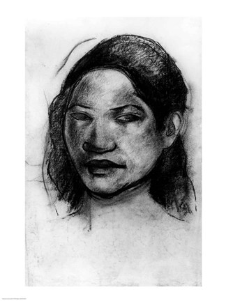 Framed Head of a Tahitian Print
