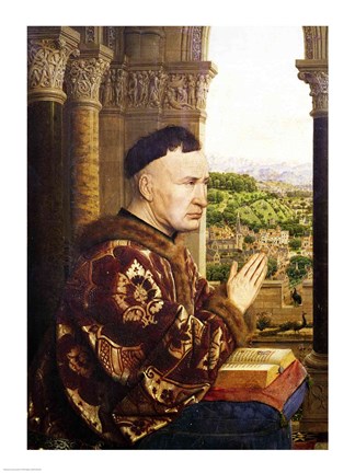 Framed Rolin Madonna - Left Print