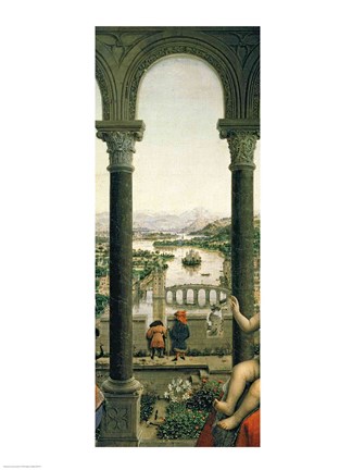 Framed Rolin Madonna - Center Print