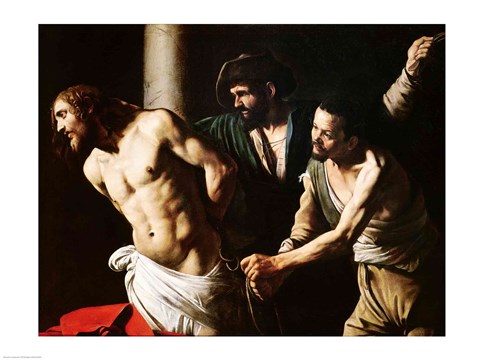 Framed Flagellation of Christ, c.1605-7 Print