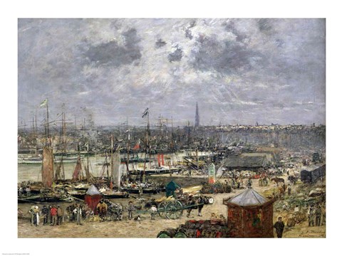 Framed Port of Bordeaux, 1874 Print