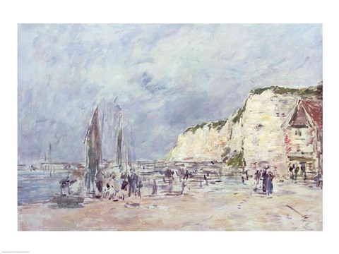 Framed Cliffs at Dieppe and the &#39;Petit Paris&#39; Print