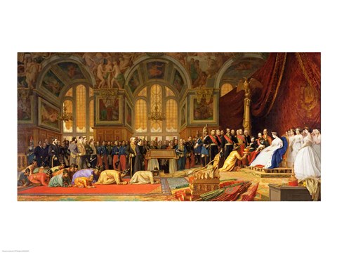 Framed Reception of Siamese Ambassadors by Emperor Napoleon III Print
