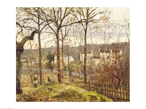 Framed Winter Landscape at Louveciennes, c.1870 Print