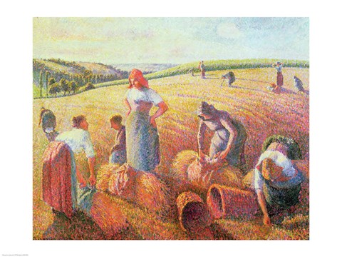 Framed Gleaners, 1889 Print
