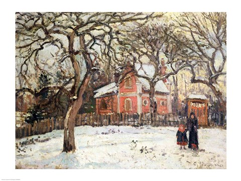 Framed Chestnut Trees at Louveciennes, c.1871-2 Print