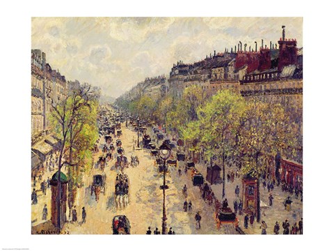 Framed Boulevard Montmartre, Spring, 1897 Print