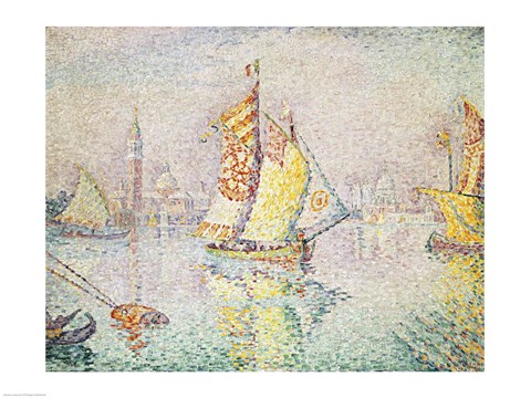 Framed Yellow Sail, Venice, 1904 Print