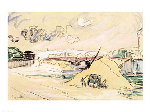 Framed Pile of Sand, Bercy, 1905 Print