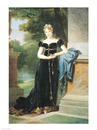 Framed Portrait of Marie Laczinska Print