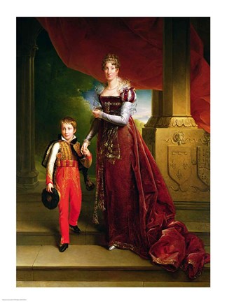 Framed Marie Amelie de Bourbon Print