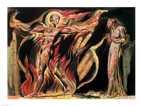 Framed Jerusalem The Emanation of The Giant Albion; Such visions have appeared to me, 1804 Print