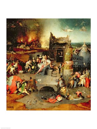 Framed Temptation of St. Anthony (detail) Print