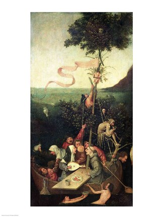 Framed Ship of Fools, c.1500 Print