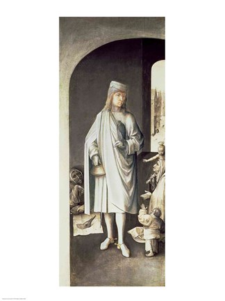 Framed St. Bavo, Exterior of the Right Wing from the Last Judgement Altarpiece Print