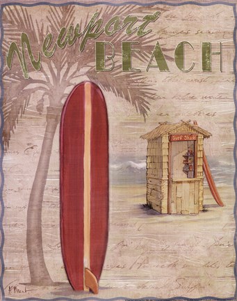 Framed Surf City I Print