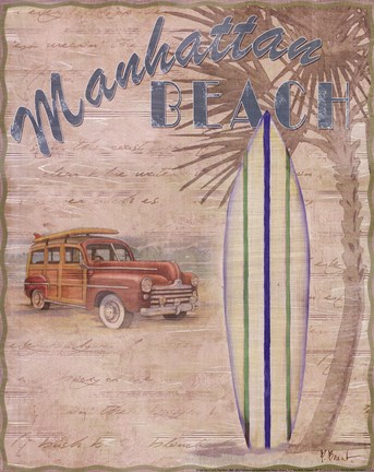 Framed Surf City II Print