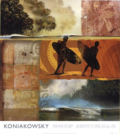 Framed Surf Journal I Print