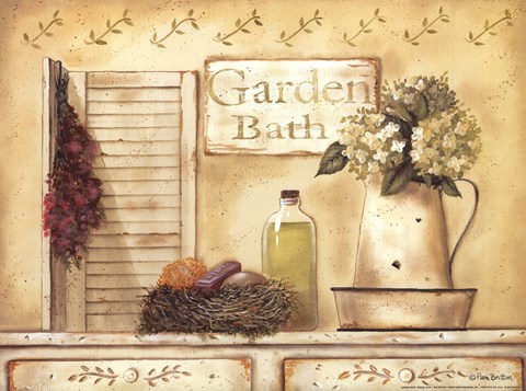 Framed Garden Bath Print