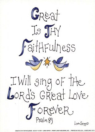 Framed Great is Thy Faithfulness Print