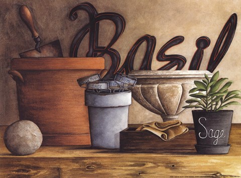 Framed Basil Print