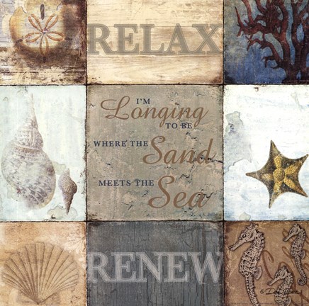 Framed Sand &amp; Sea Print