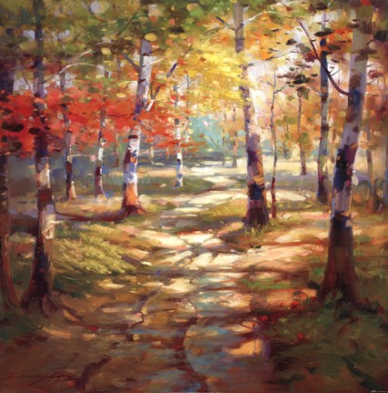 Framed Birch Clearing Print