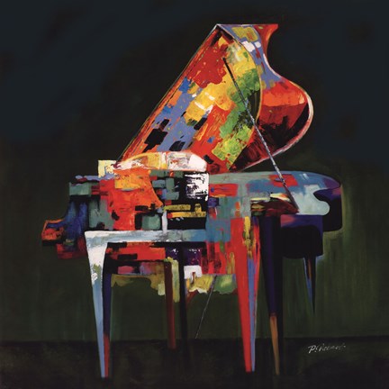 Framed Piano Coloratura Print