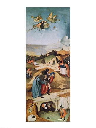 Framed Left wing of the Triptych of the Temptation of St. Anthony Print