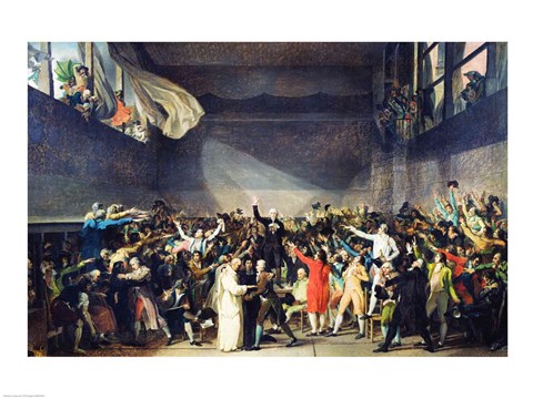 Framed Tennis Court Oath, 20th June 1789 Print