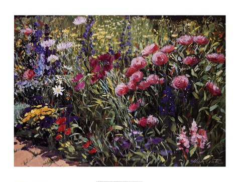 Framed Midsummer Day's Garden II Print