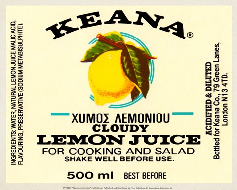 Framed Keana Lemon Juice Print