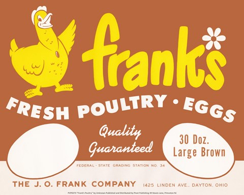 Framed Frank&#39;s Poultry Print