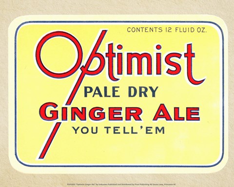 Framed Optimist Ginger Ale Print