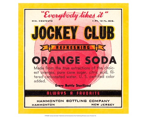 Framed Jockey Club Orange Soda Print