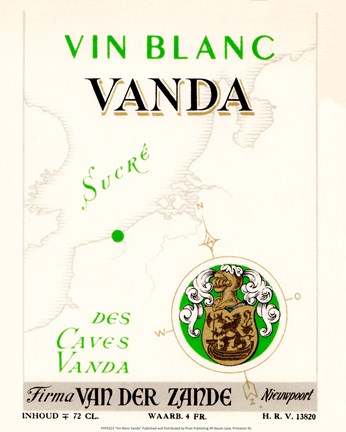 Framed Vin Blanc Vanda Print