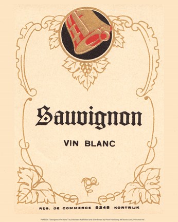 Framed Sauvignon Vin Blanc Print