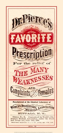 Framed Dr. Pierce&#39;s Favorite Print