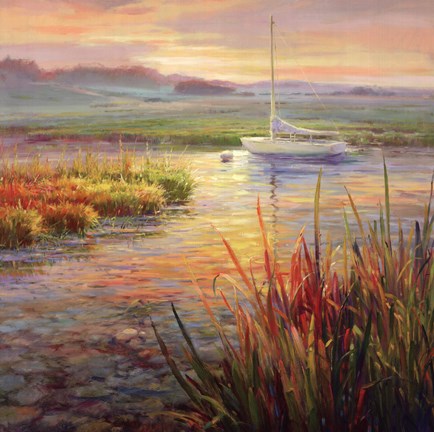 Framed Sunset Marsh Print