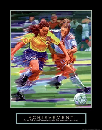 Framed Achievement - Soccer Print