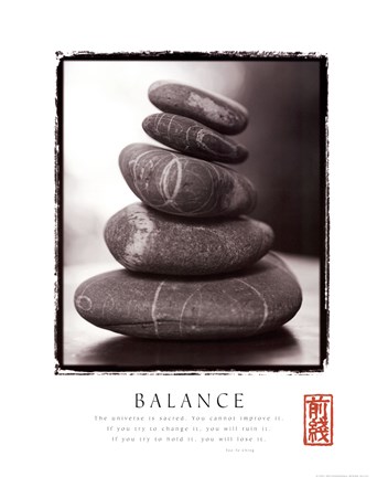 Framed Balance - Rocks Print
